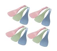 ERINGOGO 30pcs Non Stick Rice Spoon with Ergonomic Grip Heat Resistant Rice Scooper Easy to Clean Kitchen Serving Paddle in Nordic Pink Blue Green