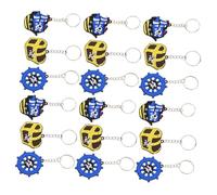ERINGOGO 30pcs Pirate Keychain Lightweight Soft PVC Bag Charms Birthday Party Favors for Boys Classroom Prize with Detailed Sword Treasure Chest Design