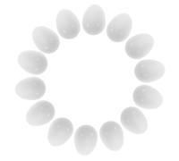 ERINGOGO 30Pcs Solid Plastic Parrot Artificial Eggs for Breeding Pigeons, 15.6Mm X 21.4Mm Fake Bird Eggs for Nest Management and Racing Pigeon Supplies
