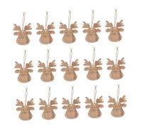 ERINGOGO 30pcs Unfinished Wooden Reindeer Ornaments for DIY Painting Blank Xmas Decorations with Rustic Farmhouse Style Holiday Hanging Embellishments for Christmas Tree and Wall Decor