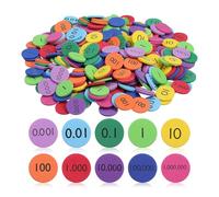 ERINGOGO 320 Pieces Eva Math Discs Educational Place Value Manipulatives round Number Disks for Early Learning and Cognition Set