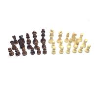 ERINGOGO 32pcs Wooden International Chess Pieces Replacement Classical Dual Color Chessmen for Educational Intelligence Development and Logical Thinking Training