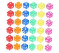 ERINGOGO 36pcs Acrylic Dice Set Rounded Corner Sided Game Accessories for Math Teaching Tools Board Games Party Entertainment Educational Counting Activities