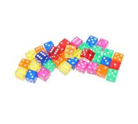 ERINGOGO 36pcs Acrylic Dice Set Rounded Corner Transparent Game Dice for Board Games Math Learning Teaching Props Party Entertainment Educational Activities