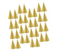ERINGOGO 36pcs Birthday Party Cone Hats Lightweight Gold Glitter Paper Caps for Childrens Celebrations Festive Headwear for Birthdays Anniversaries and Festivals