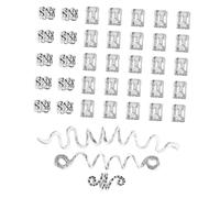 ERINGOGO 38pcs Dread Beads Hair Accessories African Spiral Hair Cuffs for Dreadlocks and Braids Lightweight Charms Unique Dreadlock for Men and Women