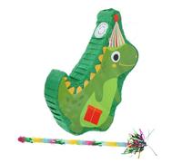 ERINGOGO 3D Dinosaur Pinata Party Game Set with Tassel Bat, Green Pinata Decoration for Birthday and Bridal Shower, Novelty Candy Holder for ’ Party Supplies