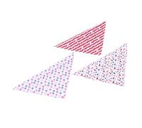 ERINGOGO 3pcs Adjustable Dog Bandanas Star Pattern Triangle Scarf Pet Celebration Outfit for Dogs of All Versatile Use As Drool Cloths and Stylish Accessories