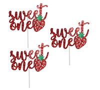 ERINGOGO 3pcs Adorable Fruit Sticks Cake Toppers Creative Birthday Cake Picks for Themed Parties Lightweight Inserts for Desserts for Celebrations Festivities