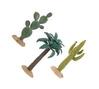 ERINGOGO 3pcs Artificial Cactus Plants Realistic Simulation Succulent Statues for Aquarium Fish Tank Terrarium Home Office Micro Landscape Decoration