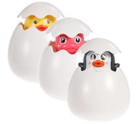 ERINGOGO 3pcs Bath Floating Sprinkling Eggs with Adorable Penguin Duck Dinosaur Designs for Safe Smooth Surface Bathing Fun Random Color