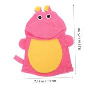 ERINGOGO 3Pcs Bath Gloves Cartoon Animal Shape Scrubber Mitts for Gentle Skin Cleansing and Massage Promote Circulation Suitable for Newborns