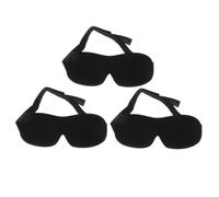 ERINGOGO 3pcs Black Contoured Sleeping Masks Lightweight Flexible Night Blindfolds for Travel Work Naps with Elastic Strap Comfortable Eye Shade
