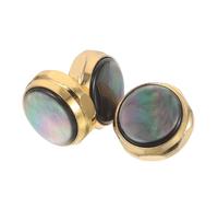 ERINGOGO 3Pcs Black Shell Trumpet Valve Cap Buttons Abalone Inlay Trumpet Finger Key Replacement Musical Instrument Repair Accessories Parts