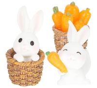 ERINGOGO 3pcs Bunny Car Air Freshener Vent Clips Set with Carrot Basket Decoration Cute Car Vent Clips for Women for Fresh Scent and Stylish Look