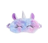 ERINGOGO 3pcs Cartoon Plush Sleeping Eye Mask Light Pink Blue Purple Breathable Soft Eyeshade for Women Adults Travel Sleep Aid