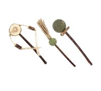 ERINGOGO 3pcs Catnip Teaser Wands Funny Interactive Catnip Balls, Natural Wood Silvervine Chew Sticks for Teeth Cleaning and Dental Health, Indoor Kitten Chew Toys for Engaging Play