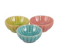 ERINGOGO 3pcs Ceramic Essential Oil Bowls Set, Face Mask Mixing Small Bowls with Crackle Glaze, Aromatherapy and Spa Salon Supplies for Estheticians and Beauty Professionals