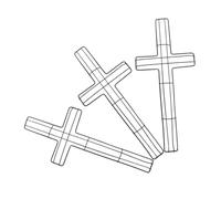 ERINGOGO 3pcs Cross Shaped Metal Wreath Frames Floral Hoop for DIY Religious Wedding Garden Decorations Versatile Hanging Wall Decor for Holiday and Home Use