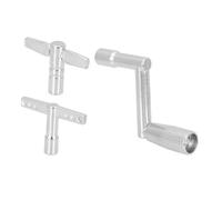 ERINGOGO 3pcs Drum Keys Drum Tuning Keys Stainless Steel Sturdy Wear Resistant Silver Different Shapes for Drummers