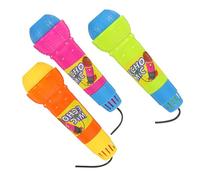 ERINGOGO 3Pcs Echo Microphone Lightweight Plastic Party Favor Props for Childrens Birthday Singing and Camping Activities Random Color