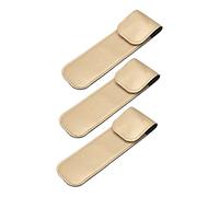 ERINGOGO 3pcs False Eyelash Tweezer Case Lash Extension Tweezer Protective Cover Pu Leather Mascara