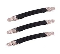 ERINGOGO 3pcs Flexible Black Furniture Handles Lightweight Plastic Metal Cabinet Wardrobe Pulls Practical Modern Design for Easy Installation