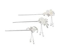 ERINGOGO 3pcs Flower Hair Forks Tassel Hair Sticks for Wedding Party Award Ceremony Cosplay Everyday Fashion