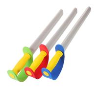 ERINGOGO 3pcs Foam Swords Safe Soft Medieval Stage Props for Play Fighting Costume Parties Fencing Training Colorful Red Blue Green Party Sword