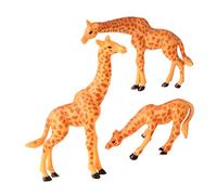 ERINGOGO 3pcs Giraffe Ornaments Chic Miniature Animal Decorative Figurine Table Decor for Jungle Bedroom Accessories and Garden Supply