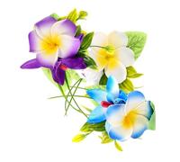 ERINGOGO 3pcs Hawaiian Plumeria Flower Hair Clips for Women Realistic Floral Hairpins and Stylish Beach Accessories for Vacation Boho Hair Decoration