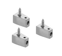 ERINGOGO 3pcs Headless Guitar Lock Nut Silver Brass String Retainer for Electric Bass and Headless Guitar Bridge Saddle String Blocks Split Design for Easy Assembly