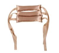 ERINGOGO 3pcs Jumbo Heatless Curlers Ribbon Wraps for Effortless Curls, Soft Hair Rollers for Overnight Waves, No Heat Damage Styling Rods for Long and Short Hair, Golden