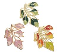 ERINGOGO 3pcs Large Metal Hair Claw Clips with Leaves Design for Women Durable Colored Enamel Jaw Clips for Thick Fine Hair for Teen
