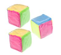 ERINGOGO 3pcs Large Soft Fabric Dice with Clear Card Slots Colorful Six-sided Plush Cubes for Classroom Learning and Family Games Safe Educational for Developing Math and Logic Skills