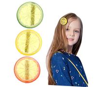 ERINGOGO 3pcs Lemon Hair Clips for Girls Cute Fruit Hairpins Lightweight Barrettes for Daily Wear Hair Accessories for Parties Banquets and Shopping