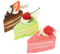 ERINGOGO 3pcs Lifelike Artificial Cake Models Set, Simulated Dessert for Bakery Shop Display, Wedding Party Decoration and Photography Props