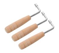 ERINGOGO 3pcs Lyre Tuning Wrench Lyre Harp Wrench 4.33x1.18x0.39in Solid Wood Steel Wear Resistant Fits Tuning Pegs Travel Repairs