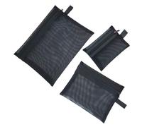 ERINGOGO 3pcs Mesh Makeup Bag with Zipper Closure Portable Large Capacity Cosmetic Organizer Pouches for Travel and Home Storage Lightweight Stylish Mesh Pouch for Toiletries and Small
