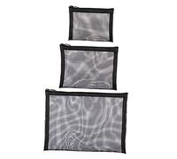 ERINGOGO 3pcs Mesh Makeup Bags Portable Zipper Cosmetic Pouch Set Large Capacity Travel Organizer for Women Purse Storage Small Mesh Cosmetic Bags