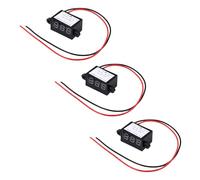 ERINGOGO 3pcs Mini Clamp Meter Compatible Digital Voltage Tester with Waterproof Two-wire Voltmeter 3.0v-30v Dc Voltage Meter Tester for Professional Use with Plastic Material and 0.28