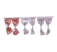 ERINGOGO 3Pcs Mini Lace Curtain Decoration for Dollhouse Realistic Simulation Curtains for Miniature Scenes DIY Photo Props Red White Green for Creative Displays