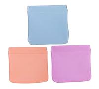 ERINGOGO 3Pcs Mini Makeup Bags PU Leather Self Closing Cosmetic Pouches for Jewelry Lipstick Coin Storage Portable Small Organizer for Travel and Daily Use