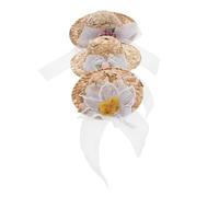 ERINGOGO 3pcs Mini Sombrero Hats for Small Pets Lightweight and Soft Chicken Parrot Hamster Caps with Straps Funny Cute Party Costume Headdresses for Birthdays Holidays Festivals