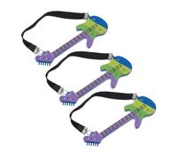 ERINGOGO 3pcs Miniature Doll Guitar Model with Strap Creative Doll Accessories for Photo Props and Mini House Decor Made of and Cloth Material