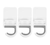 ERINGOGO 3pcs Mop Holder Mop Organizer Plastic Punch Free Traceless Design Sleek Modern Style for Toilet Brush Broom Storage in Room of Your Home