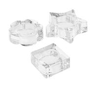 ERINGOGO 3pcs Nail Art Dappen Dish for Manicure Professional Gel Polish Mixing Brush Cleaner Liquid Holder with Star Petal Ice Cube Shapes for Efficient Nail Art