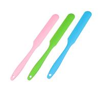 ERINGOGO 3pcs Non-stick Wax Applicator Stick Long Handle Silicone Hair Removal Tool for Threading Fudge Facial Body Wax