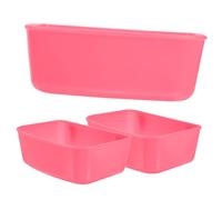 ERINGOGO 3Pcs Plastic Bird Feeder Bowls for Cage Capacity Stable Bird Food Holder Suitable for Doves Finches Cockatiels and Parrots Multi-functional Feeding Supply