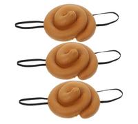 ERINGOGO 3pcs Poop Hats with Elastic Band Lightweight Novelty Party Props for Adults Funny Photo Headdress Prank Favor